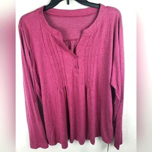NWT Free To Live Women's Pink Long Sleeve Shirt Sz XXL
